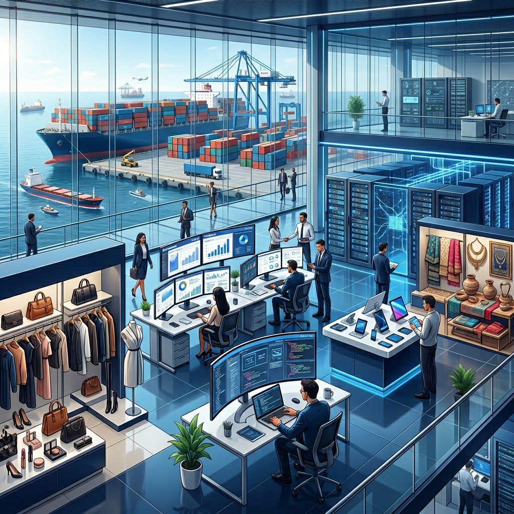 Modern industrial production floor